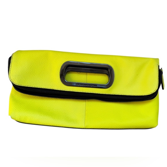 BCBGMaxAzria Bold Yellow Wristlet neon in Great condition minor marks see pics - Picture 15 of 16